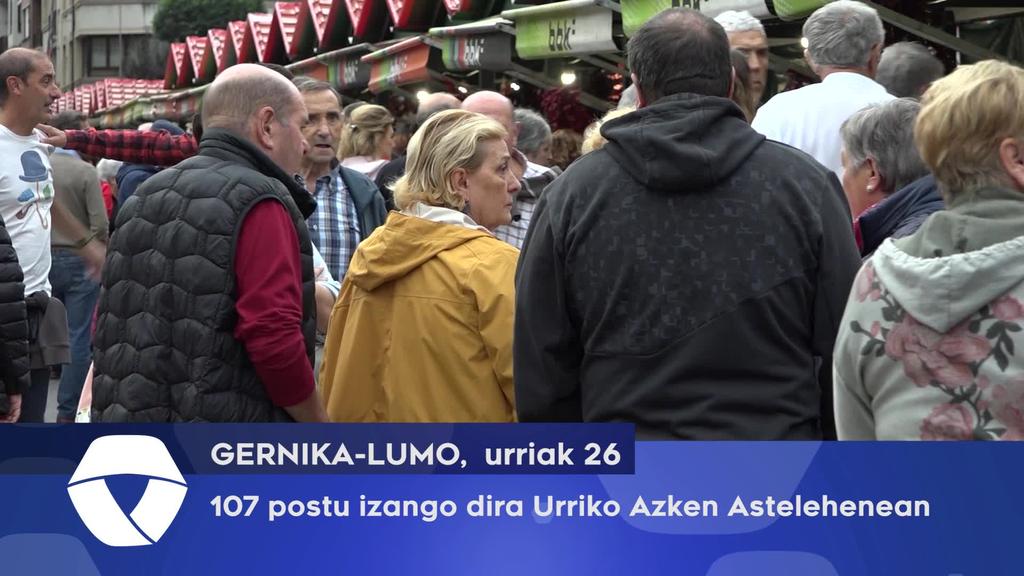 107 postu izango dira Urriko Azken Astelehenean