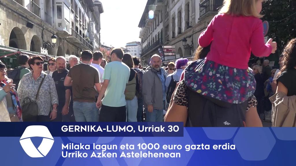Milaka lagun eta mila euro gazta erdia Urriko Azken Astelehenean