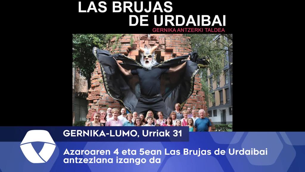 Las Brujas de Urdaibai antzezlana izango da azaroaren 4 eta 5ean