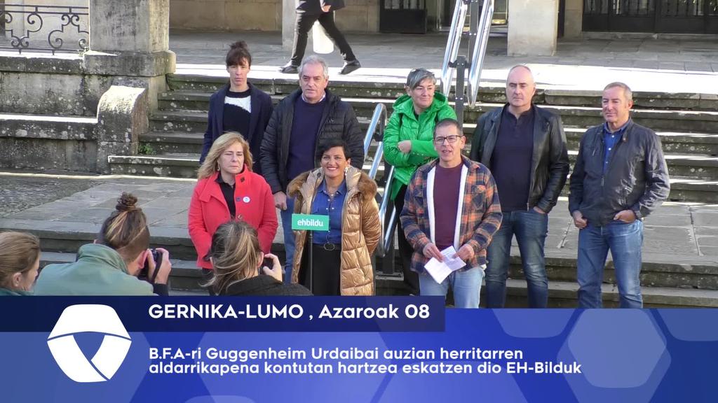 BFA-ri Guggenheim auzian herritarren aldarrikapena kontutan izatea eskatzen dio EH-Bilduk