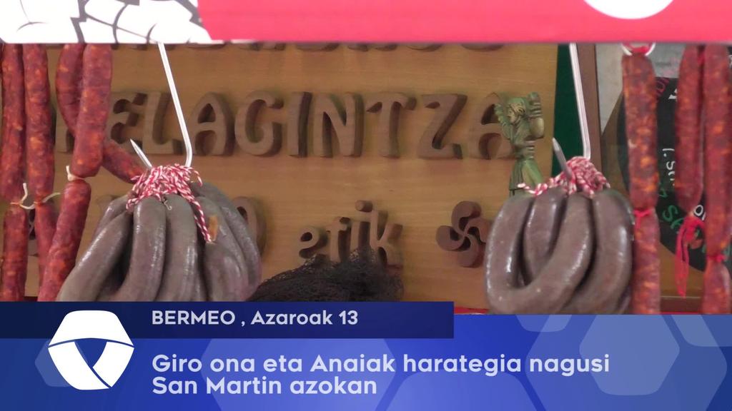 Giro ona eta Anaiak harategia nagusi Bermeoko San Martin azokan