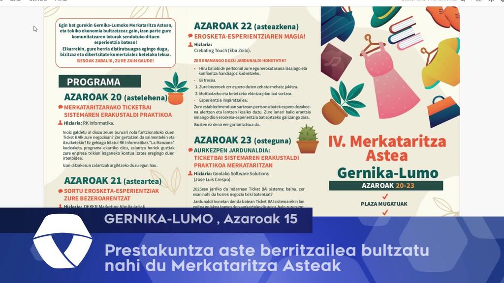 Prestakuntza aste berritzailea bultzatuko du Merkataritza Asteak