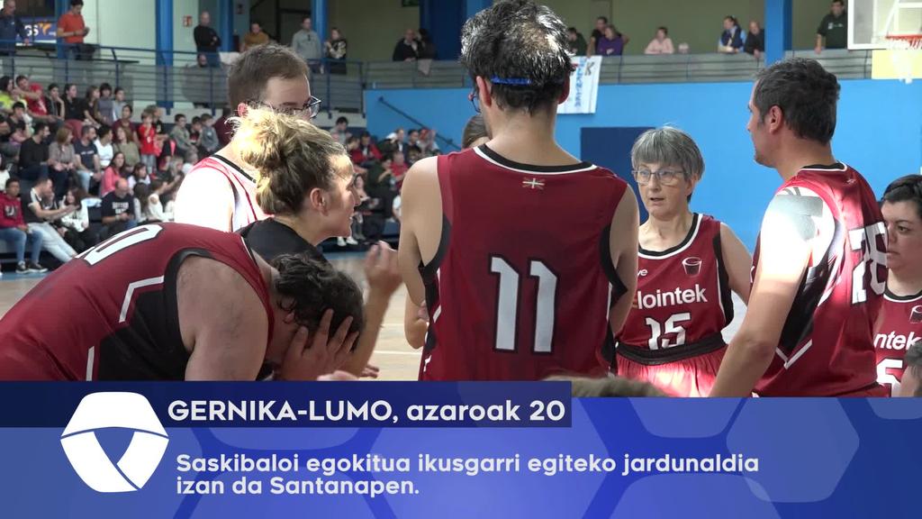 Saskibaloi egokitua ikusgarri egiteko jardunaldia izan da Santanapen