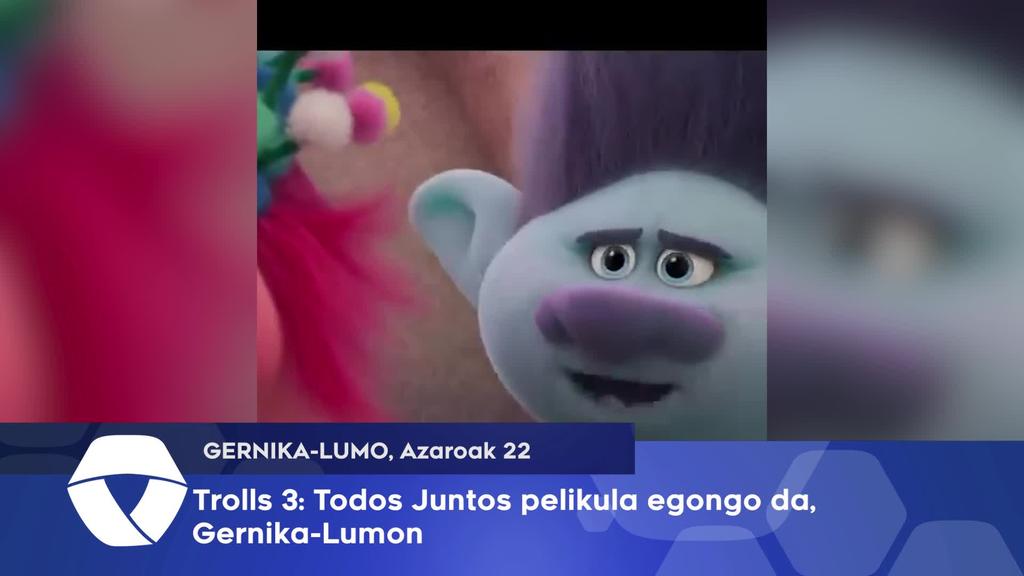 Trolls 3 Todos Juntos pelikula egongo da, asteburuan, Lizeo Antzokian