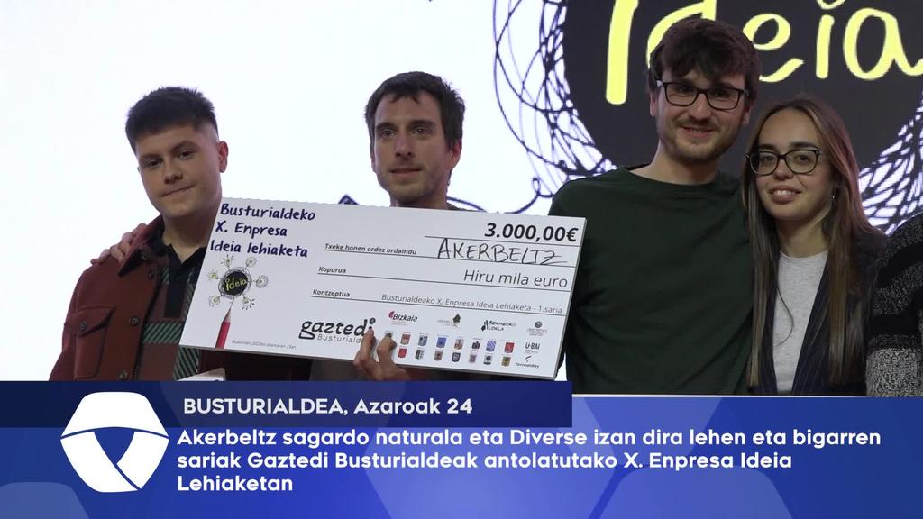 Akerbeltz sagardo naturala eta Diverse izan dira lehen eta bigarren sariak, Busturialdeko X. Ideia Enpresa Lehiaketan