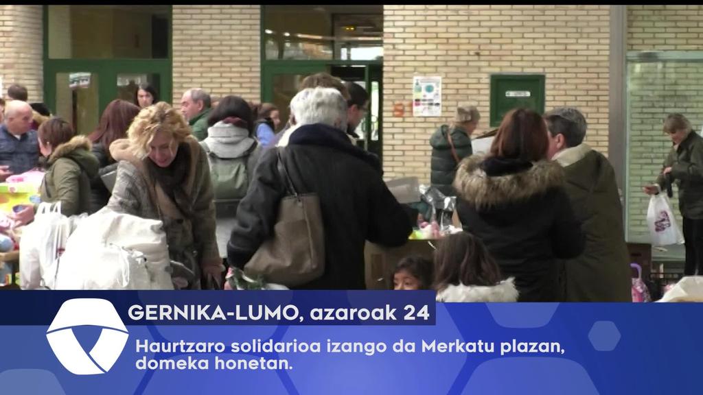 Haurtzaro solidarioa izango da Merkatu plazan, domeka honetan