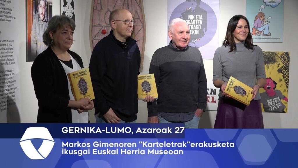Markos Gimenoren Karteletrak erakusketa ikusgai Euskal Herria Museoan