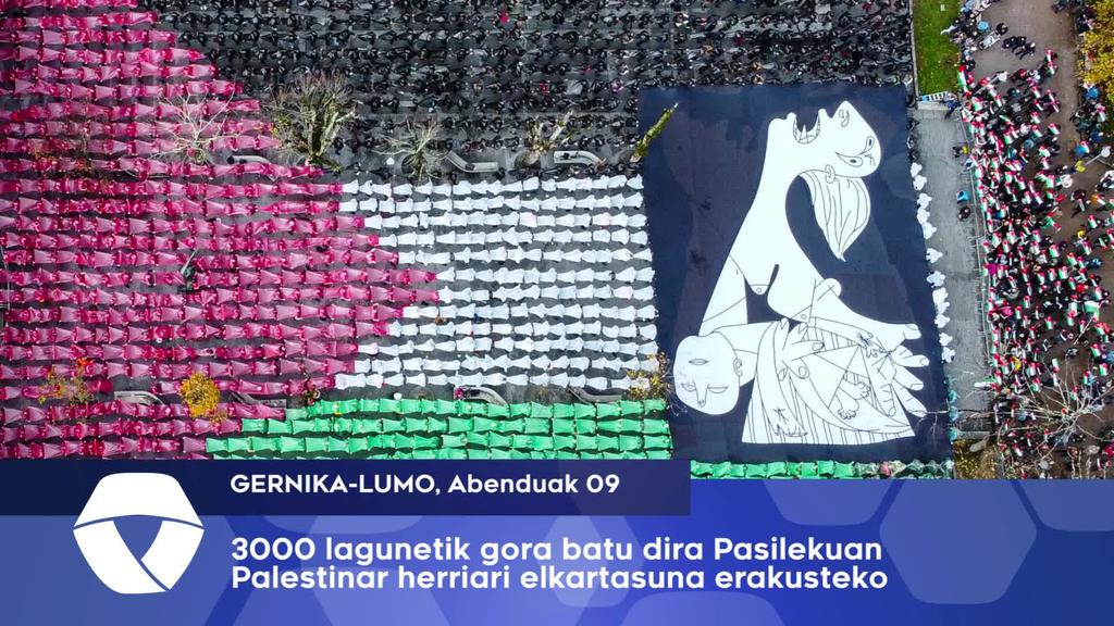 3000 lagunetik gora batu dira Pasilekuan Palestinar herriari elkartasuna erakusteko