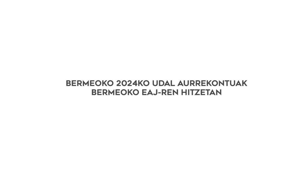 Bermeoko 2024ko Udal Aurrekontuen iritzia Bermeoko EAJ-ren arabera