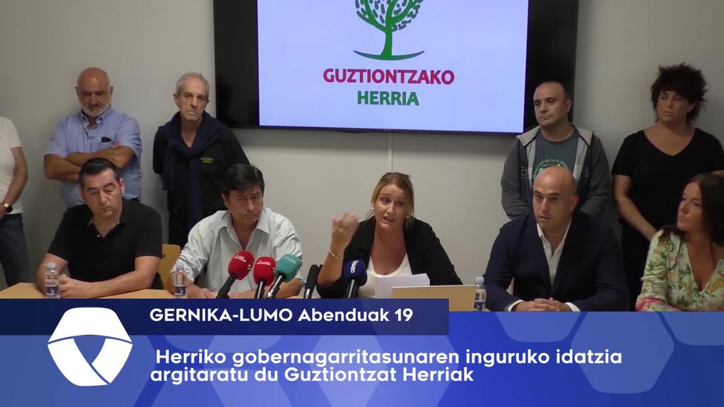Herriko gobernagarritasunaren inguruko idatzia argitaratu du Guztiontzat Herriak
