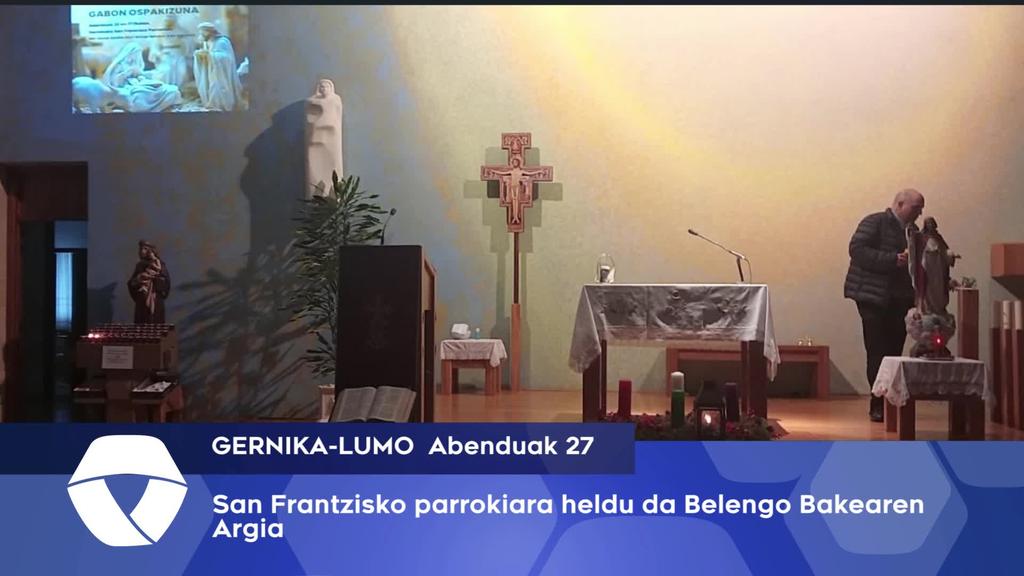 San Frantzisko parrokiara heldu da Beleneko Bakearen Argia