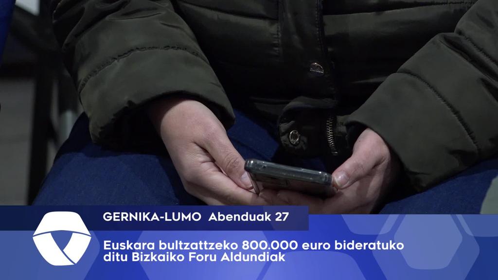 Euskara bultzatzeko 800000 euro bideratuko ditu Bizkaiko Foru Aldundiak