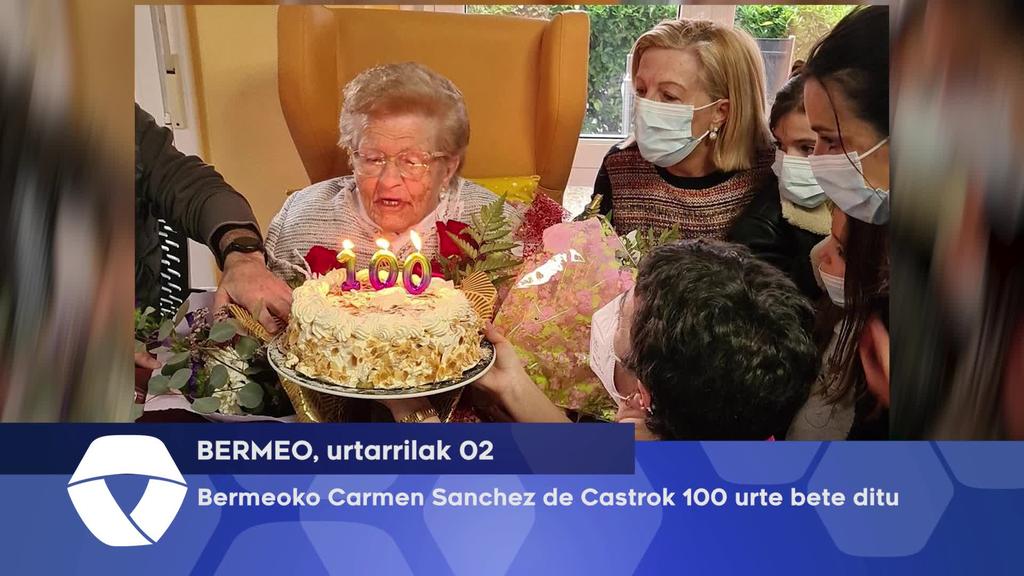 Bermeoko Carmen Sanchez de Castrok 100 urte bete ditu