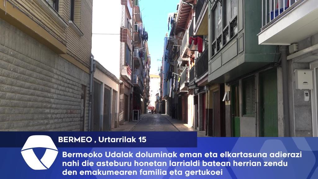 Bermeoko Udalak doluminak eman nahi dizkie herrian larrialdi batean hildako emakumearen familiari