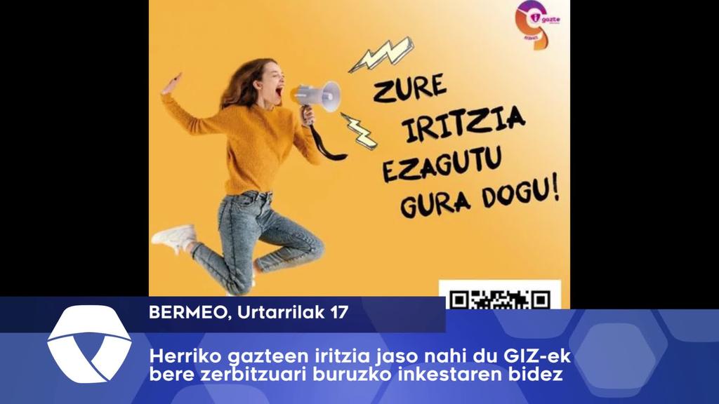 Herriko gazteen iritzia jaso nahi du GIZ-ek bere zerbitzuari buruzko inkesta baten bidez