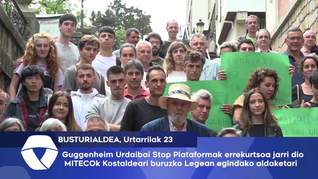 Guggenheim Urdaibai Stop Plataformak errekurtsoa jarri dio MITECOk Kostaldeari buruzko Legean egindako aldaketari