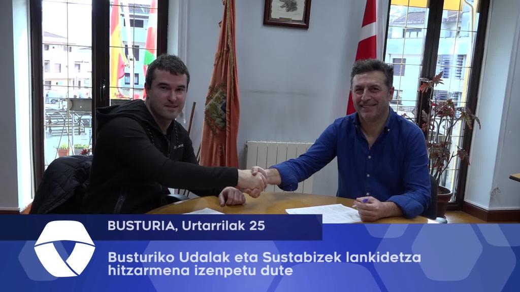 Busturiko Udalak eta Sustabizek lankidetza hitzarmena izenpetu dute