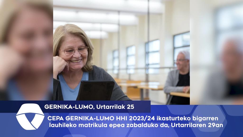 CEPA GERNIKA-LUMO HHI 202324 ikasturteko bigarren lauhileko matrikula epea zabalduko da