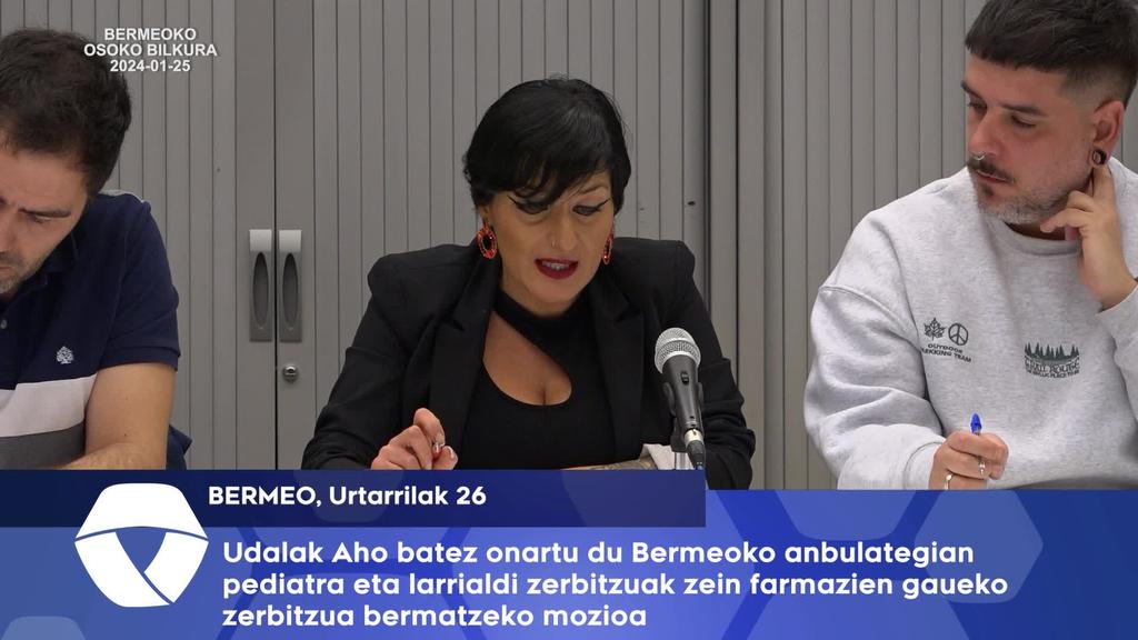 Udalak Aho batez onartu du Bermeoko anbulategian pediatra eta larrialdi zerbitzuak  bermatzeko mozioa
