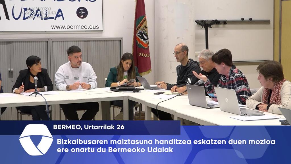 Udalak Bizkaibusaren maiztasuna handitzea eskatzen duen mozioa ere onartu du