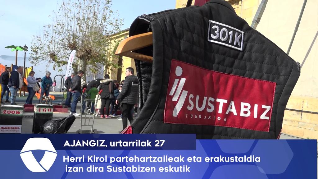 Herri kirol partehartzaileak eta erakustaldia izan dira Sustabizen eskutik