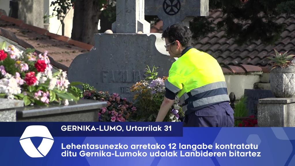 Lehentasunezko arretako 12 langabe kontratatu ditu Lanbideren bidez Gernika-Lumoko Udalak