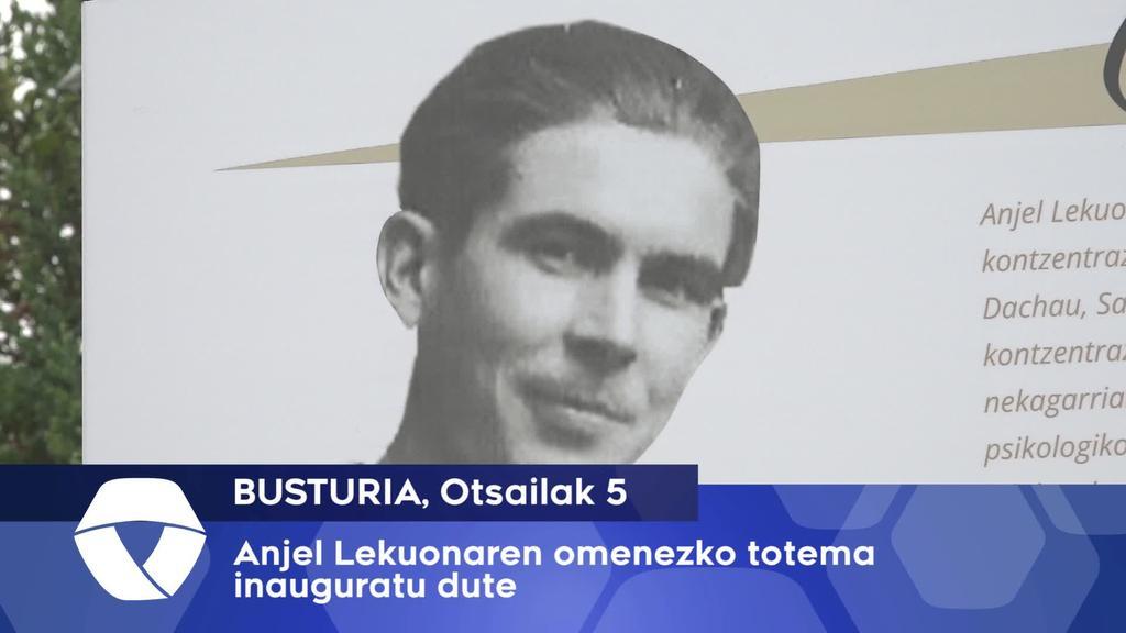 Anjel Lekuonaren omenezko totema inauguratu dute
