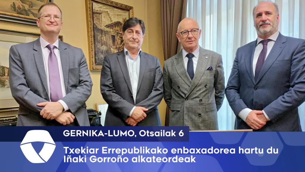 Txekiar Errepublikako ordezkaritza jaso du Iñaki Gorroño alkateordeak