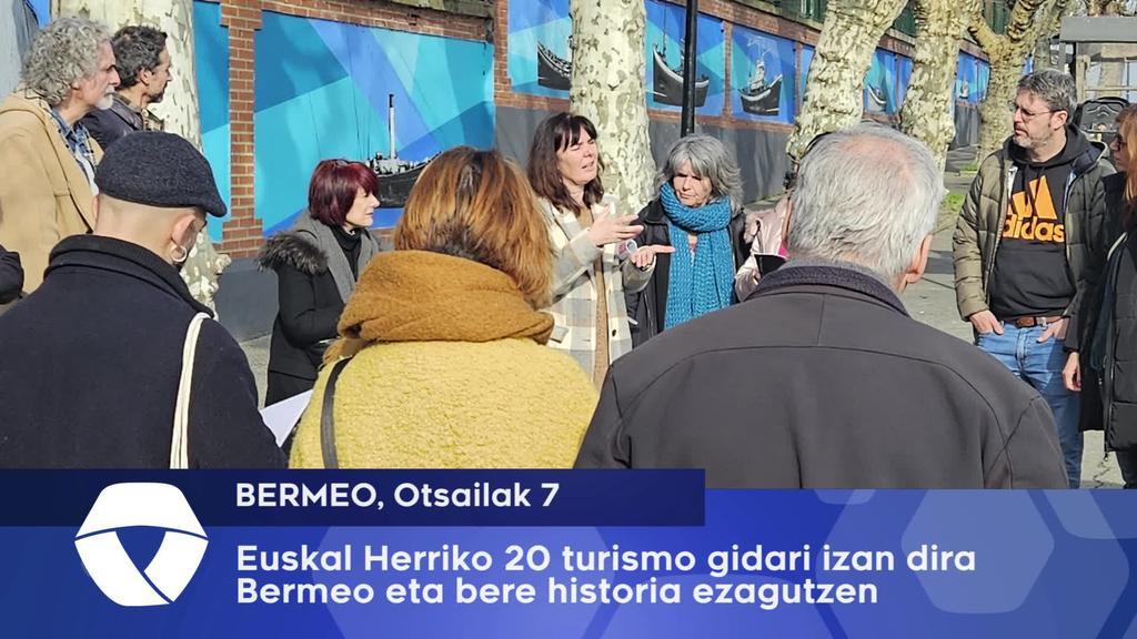 Euskal Herriko 20 turismo gidarik Bermeo ezagutzeko aukera izan dute