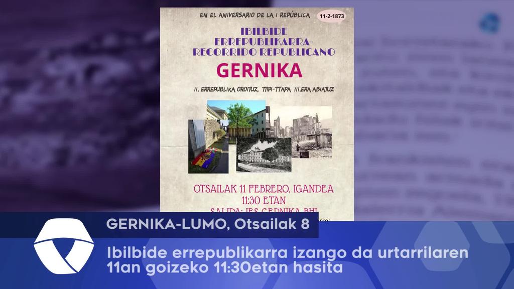 Ibilbide Errepublikarra izango da otsailaren 11an