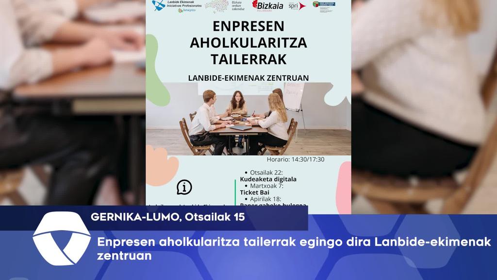Enpresen aholkularitza tailerrak egingo dira Lanbide-ekimenak
