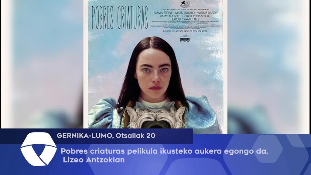 Pobres criaturas pelikula ikusteko aukera egongo da, Lizeo Antzokian