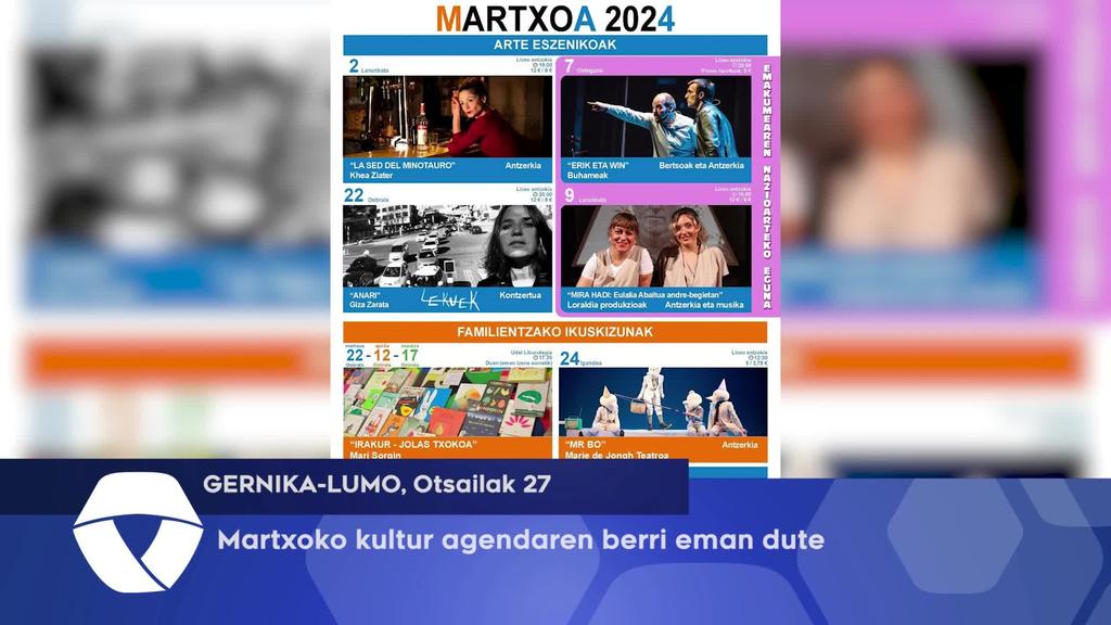 Martxoko kultur agendaren berri eman dute