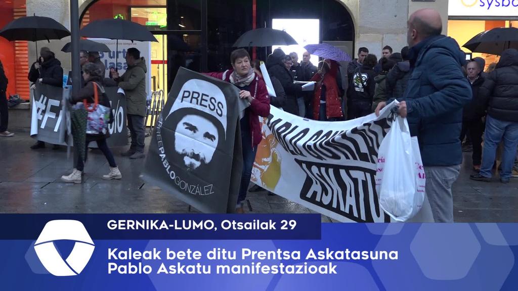 Kaleak bete ditu Pablo Askatu manifestazioak