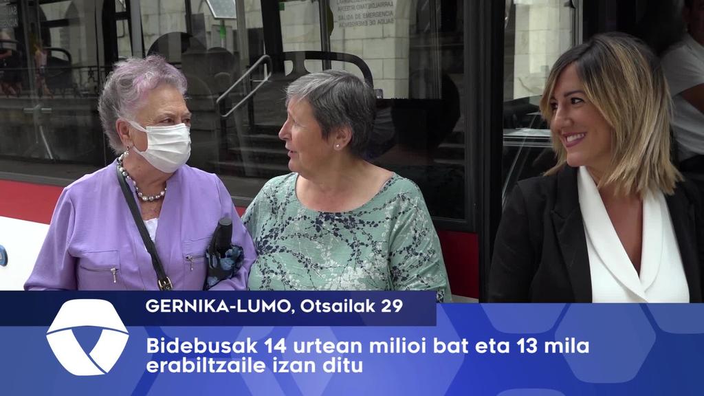 14 urtean miloi bat 13 mila erabiltzaile izan ditu Bidebusak