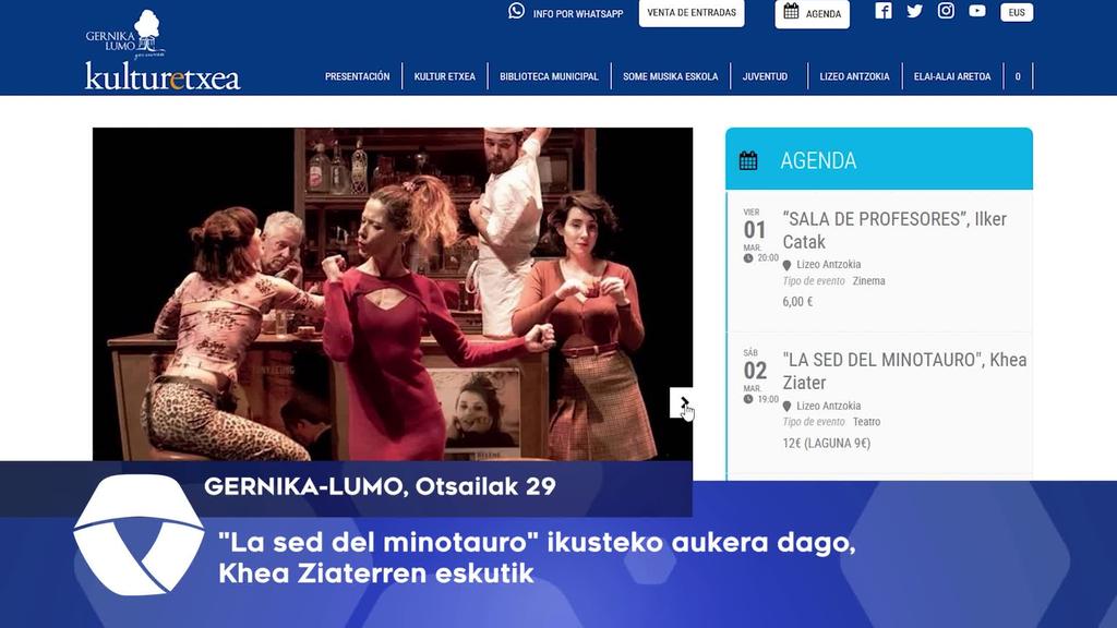 “La sed del minotauro” ikusteko aukera dago,  Khea Ziaterren eskutik