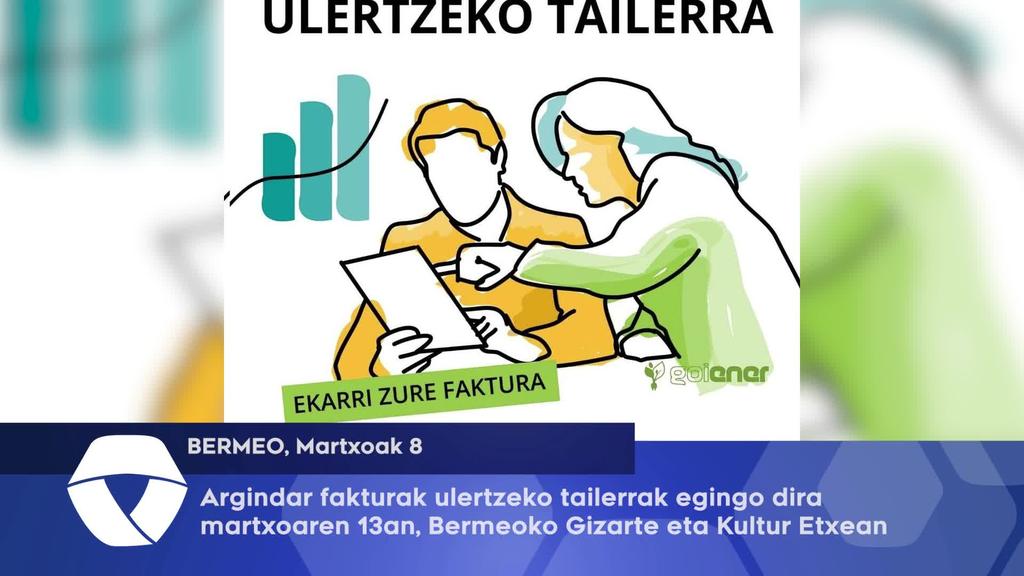 Argindar fakturak ulertzeko tailerrak egingo dira