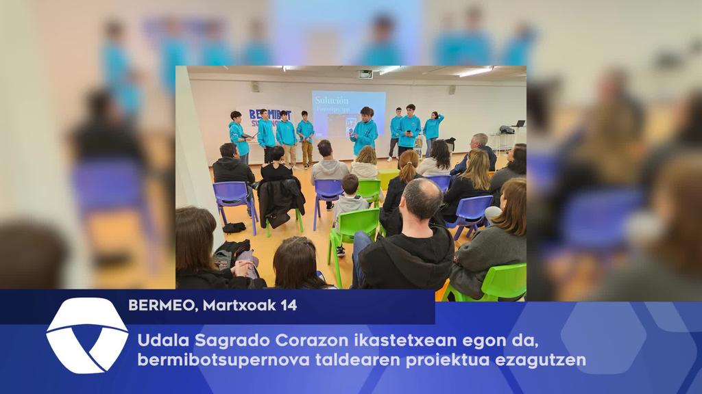 Udala Sagrado Corazon Ikastetxean egon da, bermibotsupernova taldearen proiektua ezagutzen