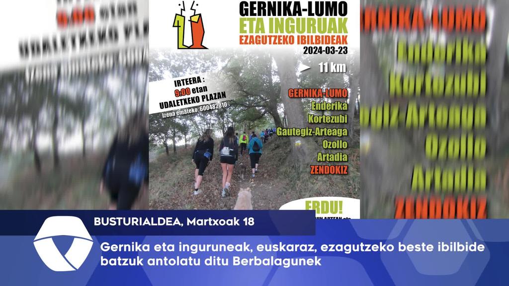 Gernika eta inguruneak, euskaraz, ezagutzeko beste ibilbide batzuk antolatu ditu berbalagunek