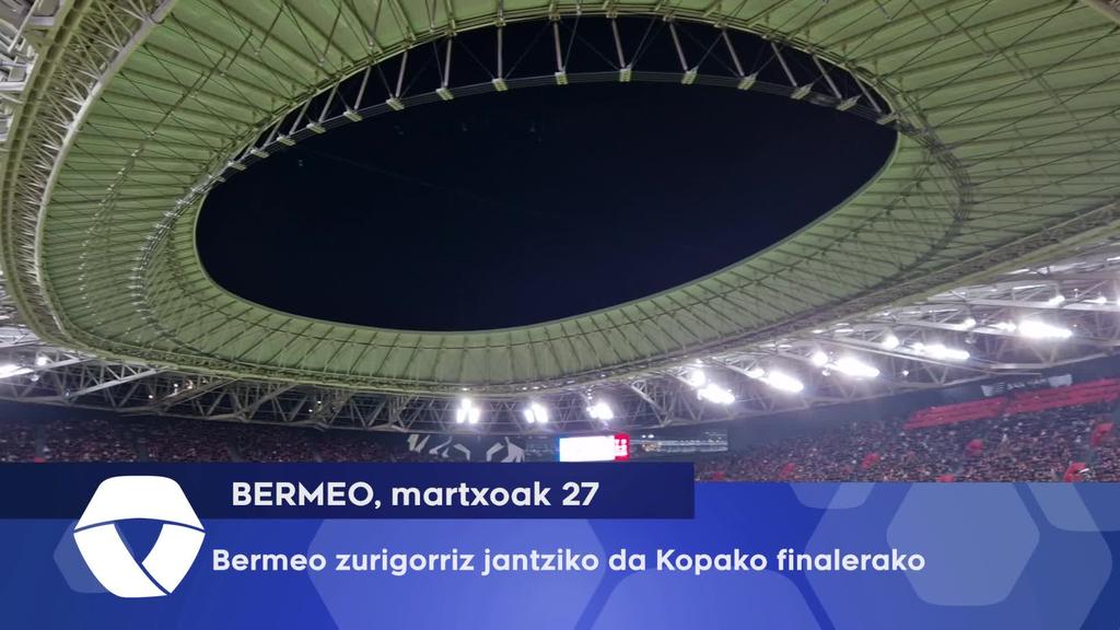 Bermeo zurigorriz jantziko da Kopako finalerako