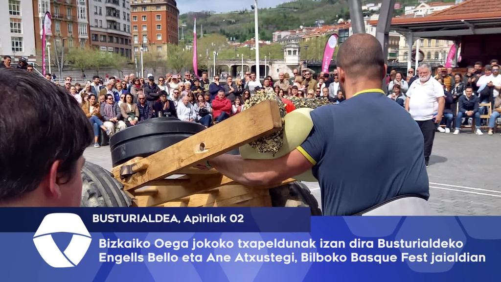 Bizkaiko Oega jokoko txapeldunak izan dira Busturialdeko Engells Bello eta Ane Atxustegi