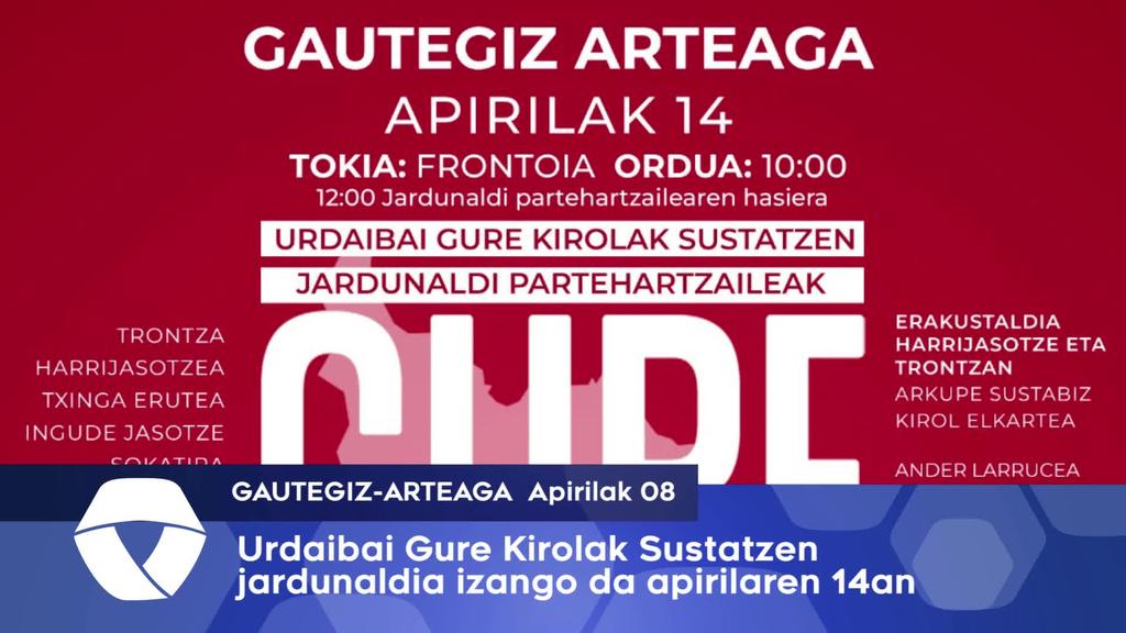 Apirilaren 14an Urdaibai Gure Kirolak Sustatzen ekimena Gautegiz-Arteagara iritsiko da