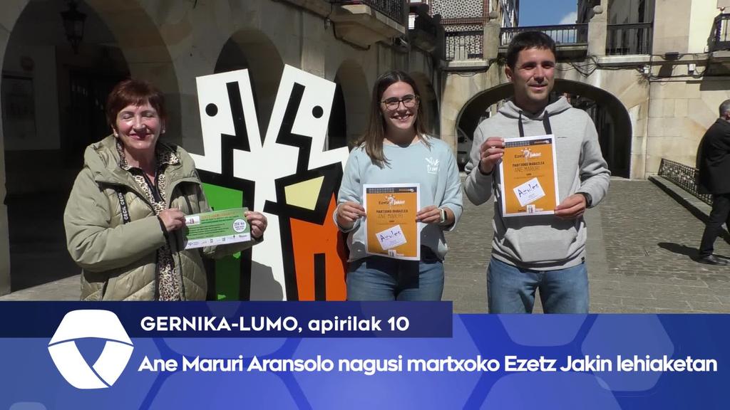 Ane Maruri Aransolo nagusi martxoko Eztz Jakin lehiaketan