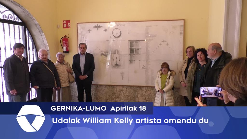 William Kelly artista omendu du Gernika-Lumoko Udalak