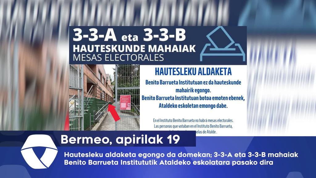 Hautesleku aldaketa egongo da, domekan