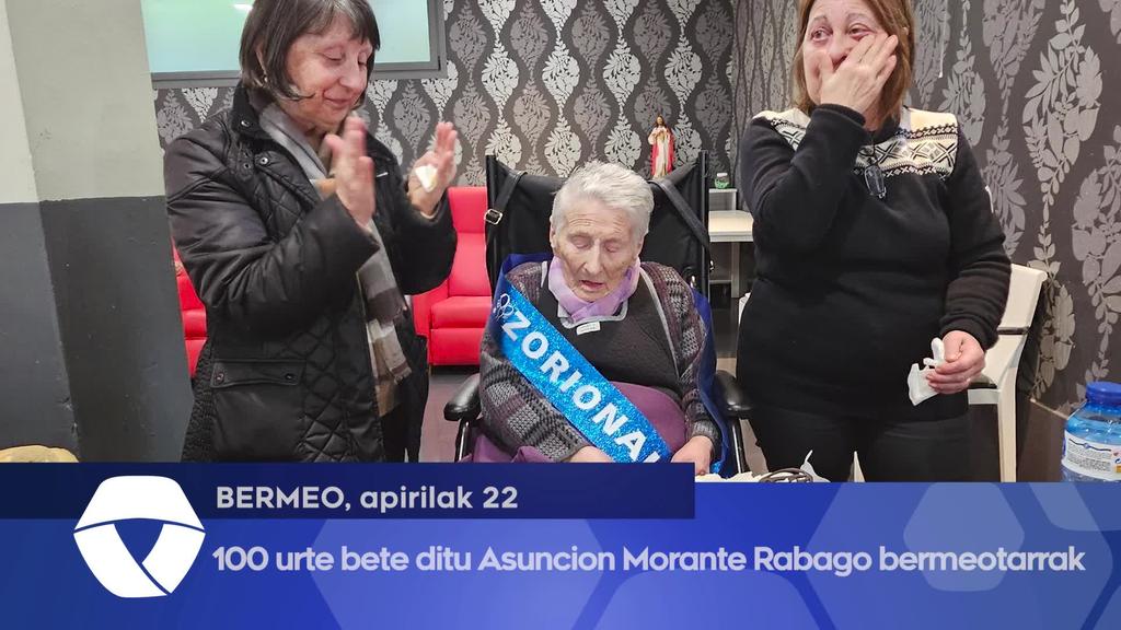 100urte bete ditu Asuncion Morante Rabago bermeotarrak