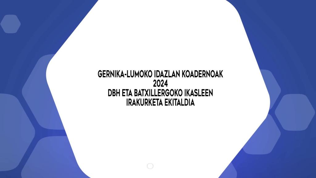 Idazlan Koadernoak 2024, DBH eta Batxilergoan