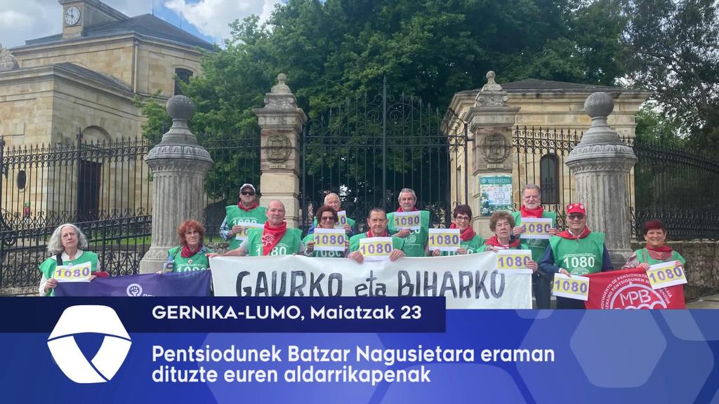Pentsiodunek Batzar Etxera eraman dituzte euren aldarrikapenak