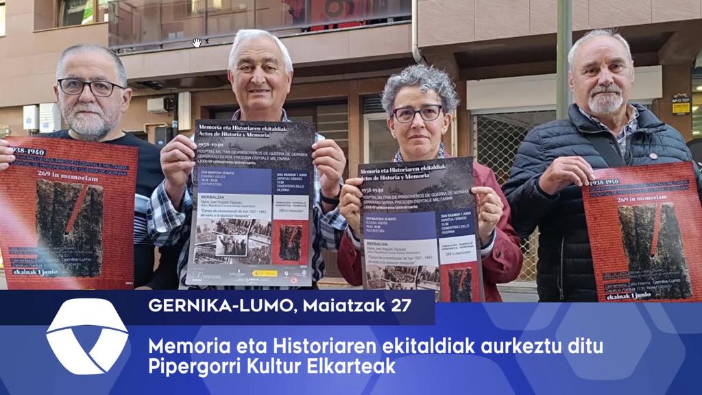 Memoria eta Historiaren ekitaldiak aurkeztu ditu Pipergorri elkarteak