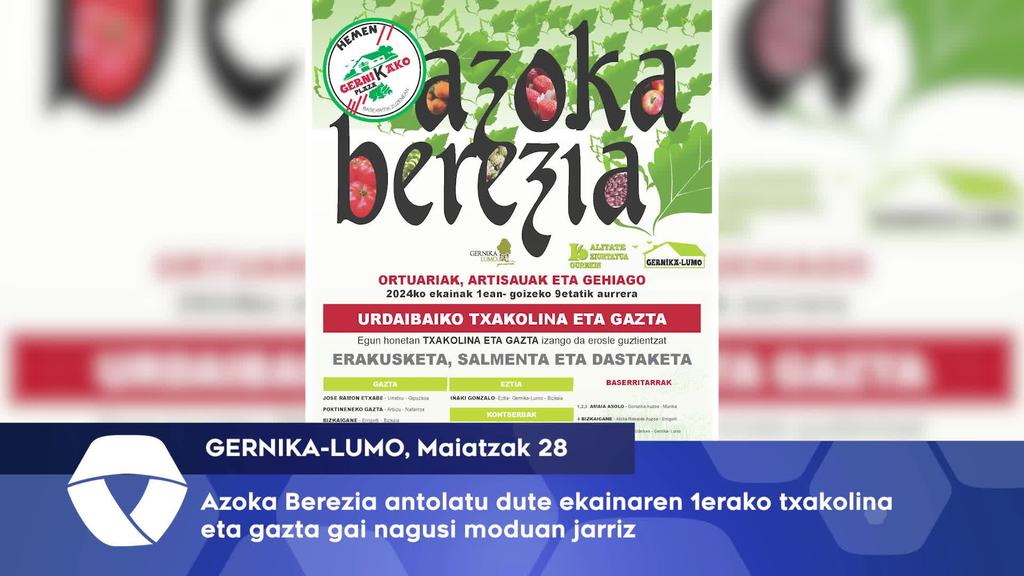 Azoka Berezia antolatu dute ekainaren 1erako